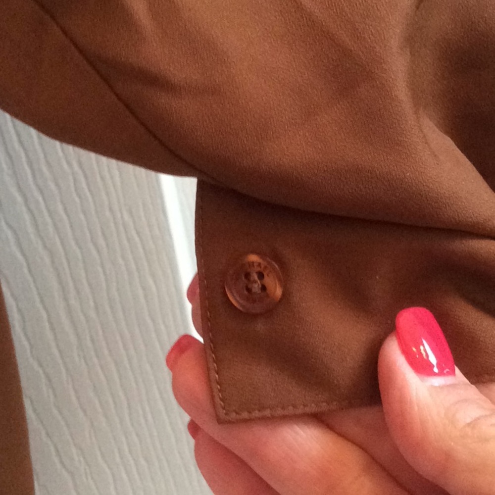 Michael Michael Kors Caramel Brown Blouse - Small - Picture 5 of 16